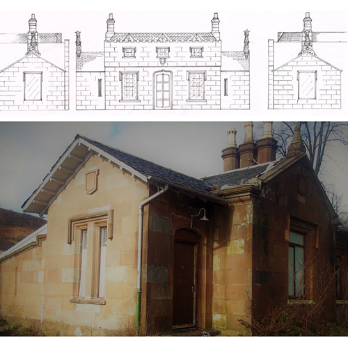 Dismantled Scottish Sandstone Cottage